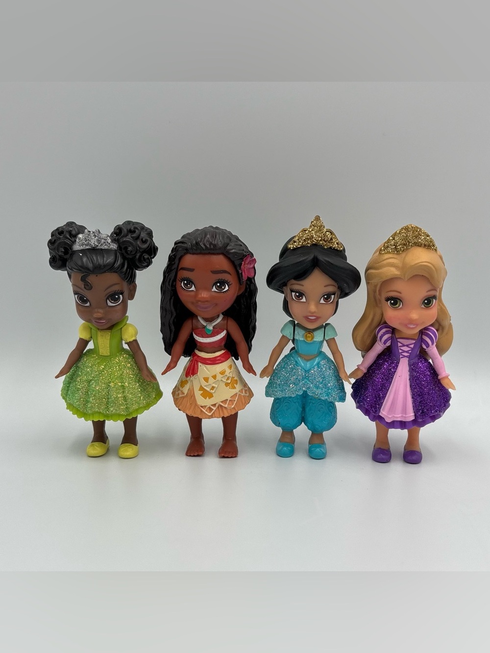 RARE Disney Princess Toddler Doll Toy Lot Tiana Moana Jasmine Rapunzel Pixar
